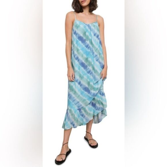 NWT Rails Tye Dye slip Dress with a relaxed silhouette and ruffle hem  small - Picture 1 of 7